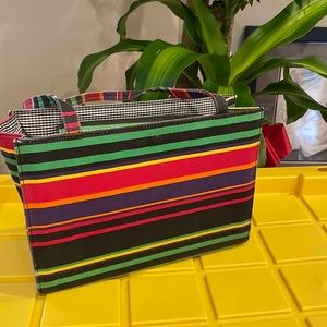 Small colorful retro striped purse